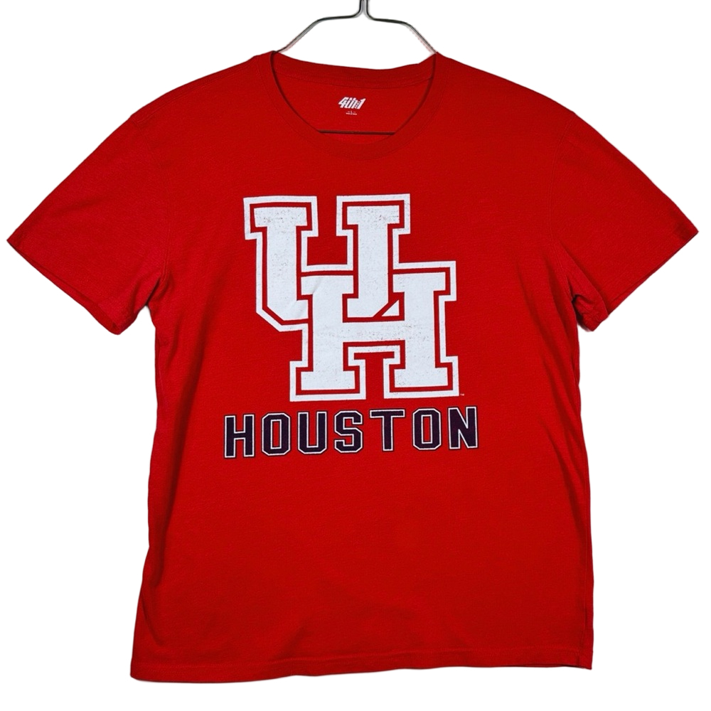 4th and 1 Houston Cougars UH Red T-Shirt Size Large
